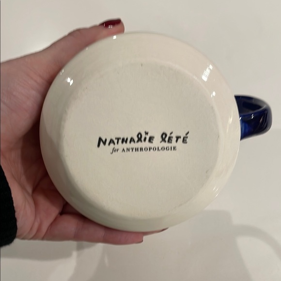 Anthropologie Floral Monogram Mug - Blue - Picture 4 of 4